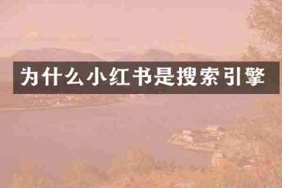 为什么小红书是搜索引擎