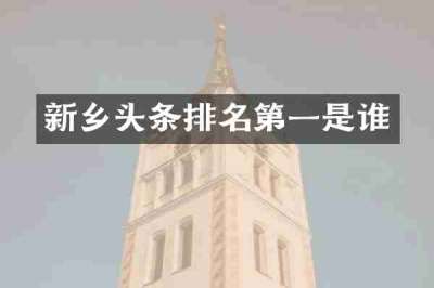 新乡头条排名第一是谁