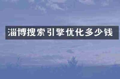 淄博搜索引擎优化多少钱