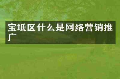 宝坻区什么是网络营销推广