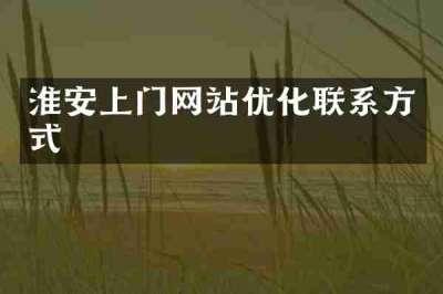 淮安上门网站优化联系方式