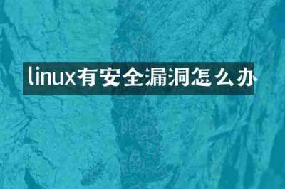 linux有安全漏洞怎么办