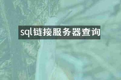 sql链接服务器查询
