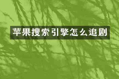 苹果搜索引擎怎么追剧