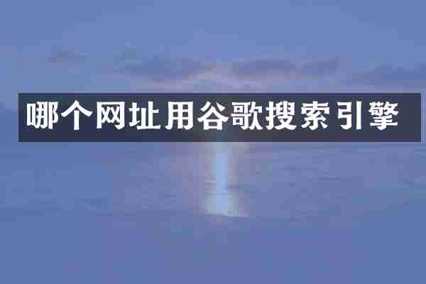哪个网址用谷歌搜索引擎