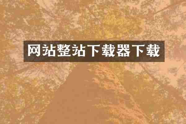 网站整站下载器下载