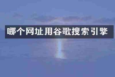 哪个网址用谷歌搜索引擎