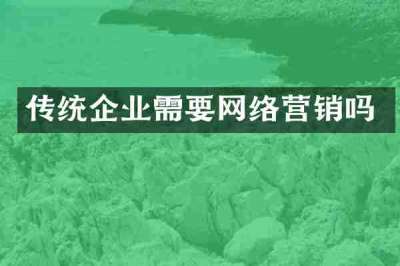 传统企业需要网络营销吗