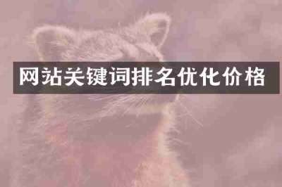 网站关键词排名优化价格