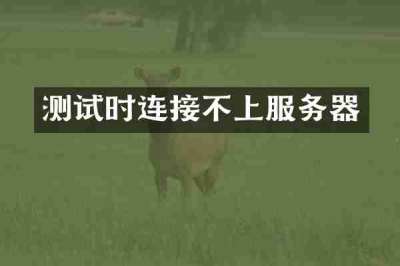 测试时连接不上服务器