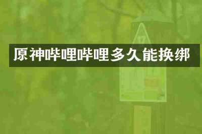 原神哔哩哔哩多久能换绑