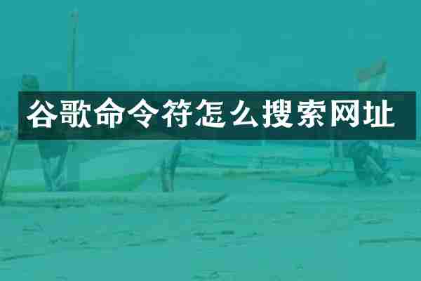 谷歌命令符怎么搜索网址