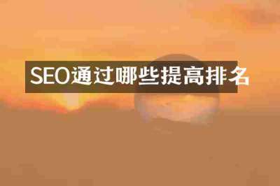 SEO通过哪些提高排名