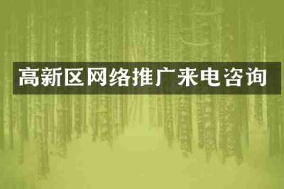 高新区网络推广来电咨询