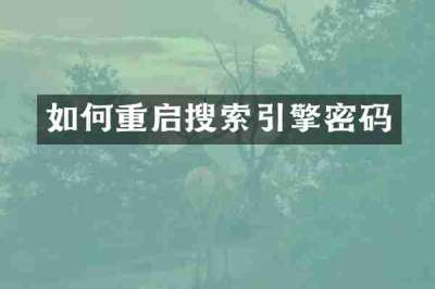如何重启搜索引擎密码
