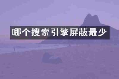 哪个搜索引擎屏蔽最少