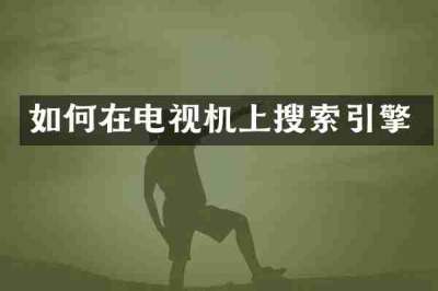 如何在电视机上搜索引擎