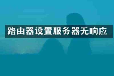 路由器设置服务器无响应