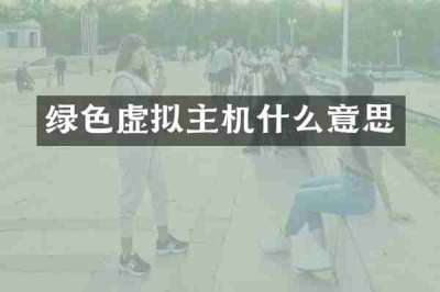绿色虚拟主机什么意思