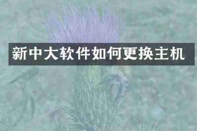 新中大软件如何更换主机
