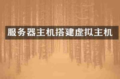 服务器主机搭建虚拟主机