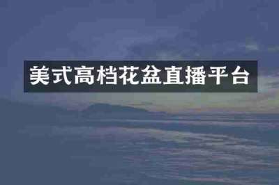 美式高档花盆直播平台