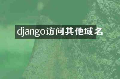 django访问其他域名