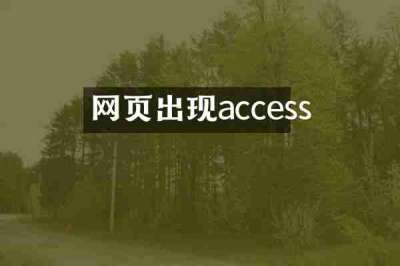网页出现access