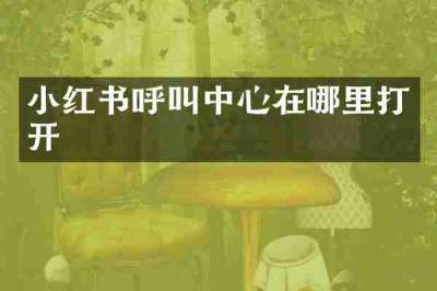 小红书呼叫中心在哪里打开