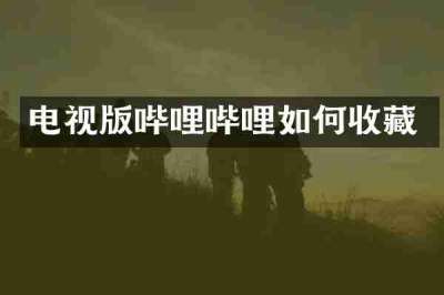 电视版哔哩哔哩如何收藏