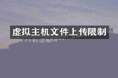虚拟主机文件上传限制