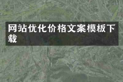 网站优化价格文案模板下载