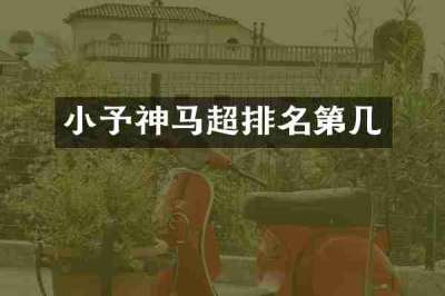 小予神马超排名第几