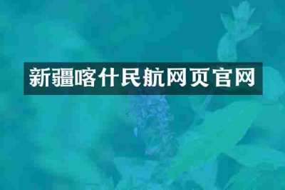 新疆喀什民航网页官网
