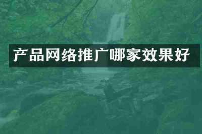 产品网络推广哪家效果好