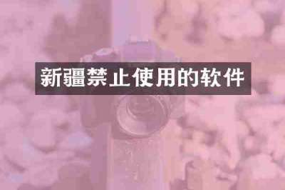 新疆禁止使用的软件