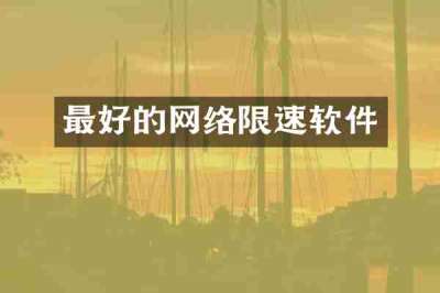 最好的网络限速软件