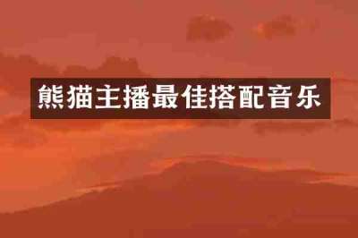 熊猫主播最佳搭配音乐
