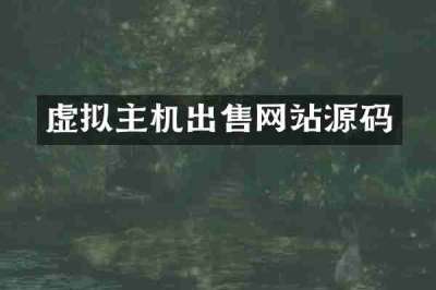 虚拟主机出售网站源码