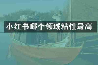 小红书哪个领域粘性最高
