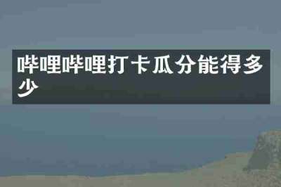 哔哩哔哩打卡瓜分能得多少