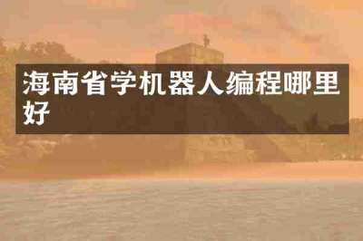 海南省学机器人编程哪里好