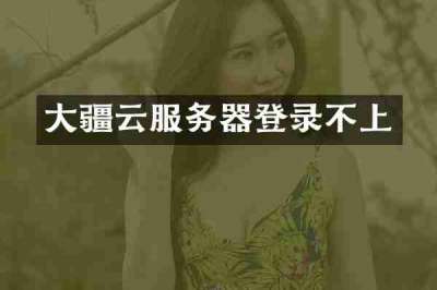 大疆云服务器登录不上