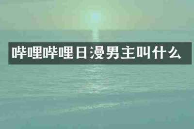 哔哩哔哩日漫男主叫什么