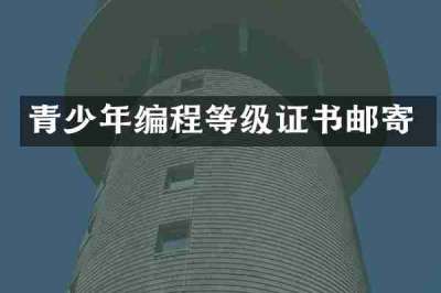 青少年编程等级证书邮寄