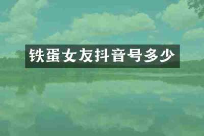 铁蛋女友抖音号多少