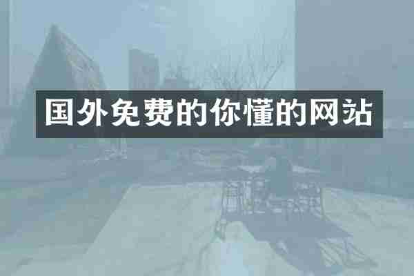 国外免费的你懂的网站