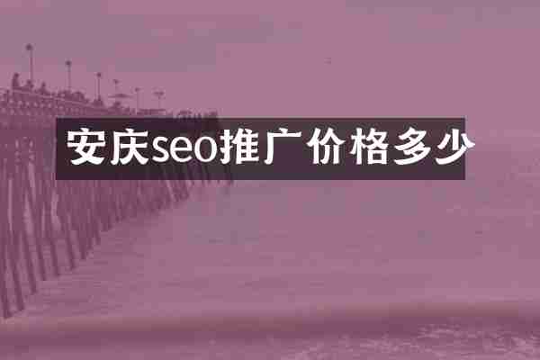 安庆seo推广价格多少