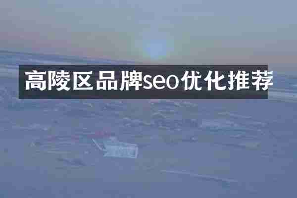 高陵区品牌seo优化推荐
