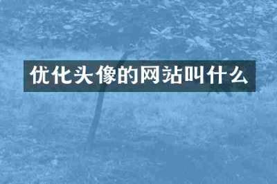 优化头像的网站叫什么